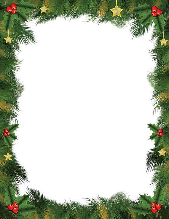 Christmas Leaves Border in Photoshop Pentool vector