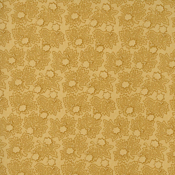 Thimbleberries Village Green Gold Floral Fabric