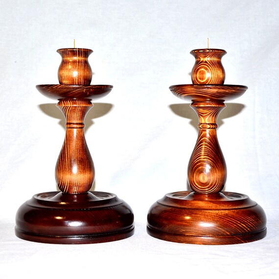 Candlestick Candle Holder two with a metal insert a support