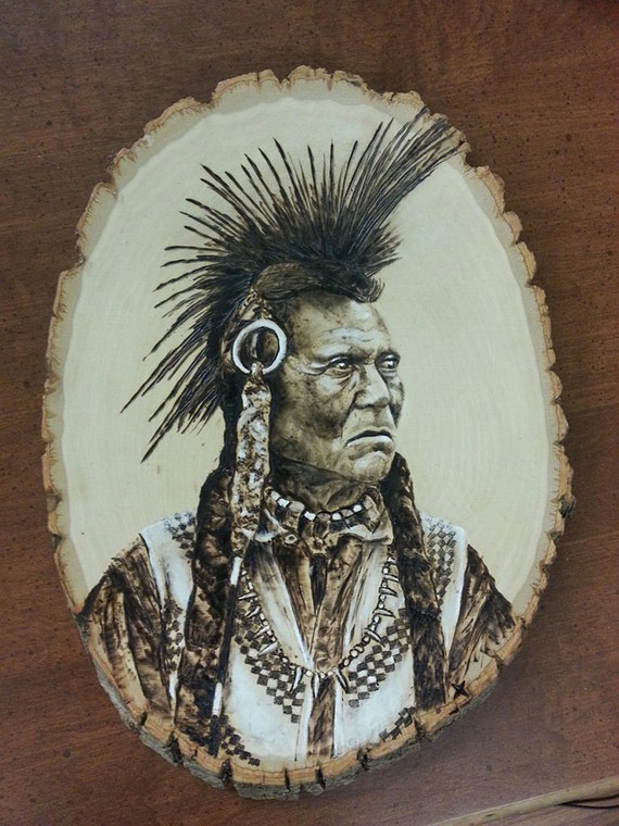 Items similar to A Native American Wood Burning on Etsy