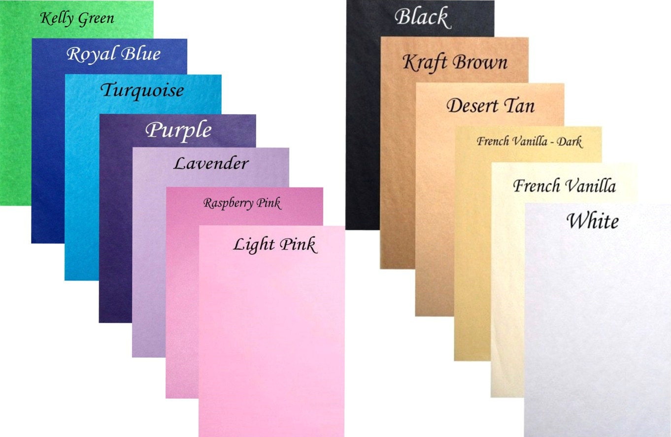 50 Sheets Custom Cut Wedding INVITATION INSERT TISSUE Paper Overlay