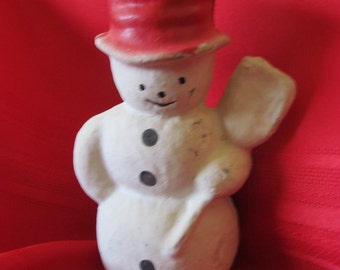 Vintage Snowman made of Pressed Cardboard