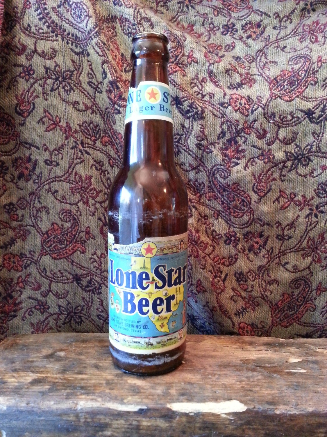 1940's Lone Star Beer Bottle Original Western