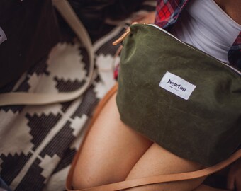waxed canvas crossbody bag