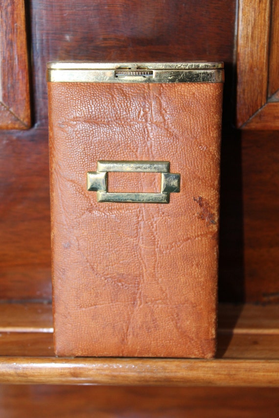 1960's Cigarette Case by Princess Gardner Brown Leather