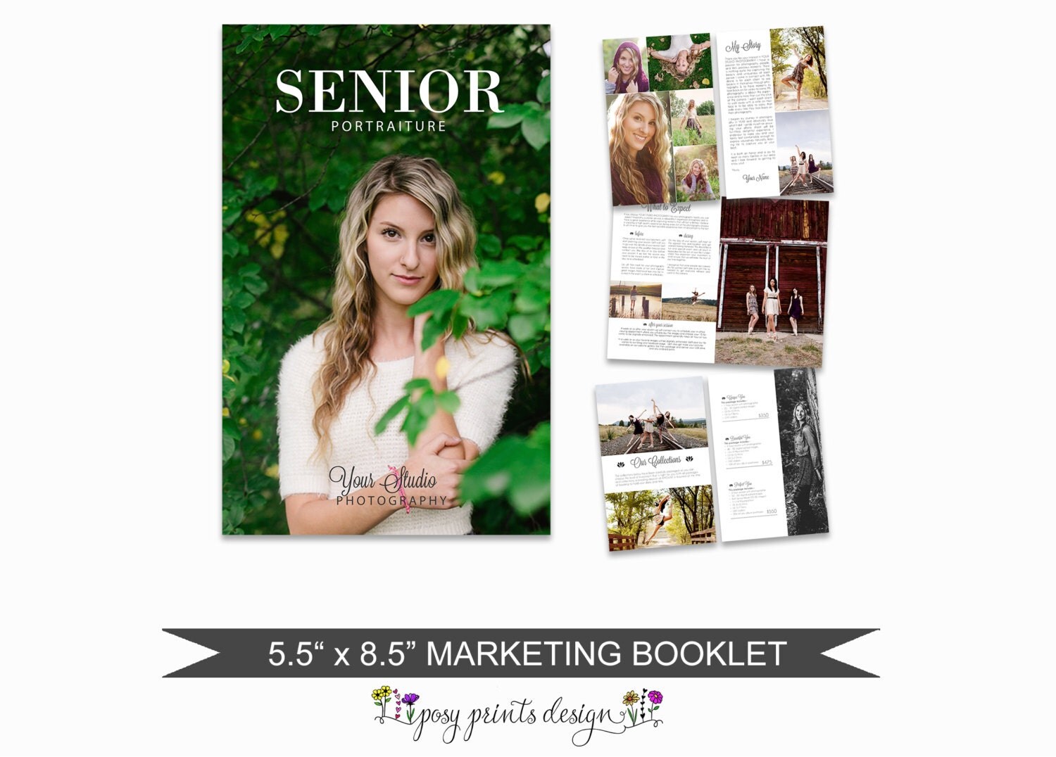 Senior Magazine Template For Photographers 8 Page Studio Senior Magazine Templates For Photographers