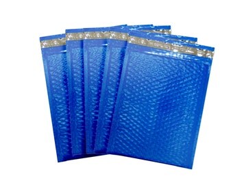15 6x9 Blue Padded Bubble Mailers With Self Adhesive Strip. Poly Mailers. Size 0. Padded Envelope. Shipping Supplies. Mailing. Self Sealing