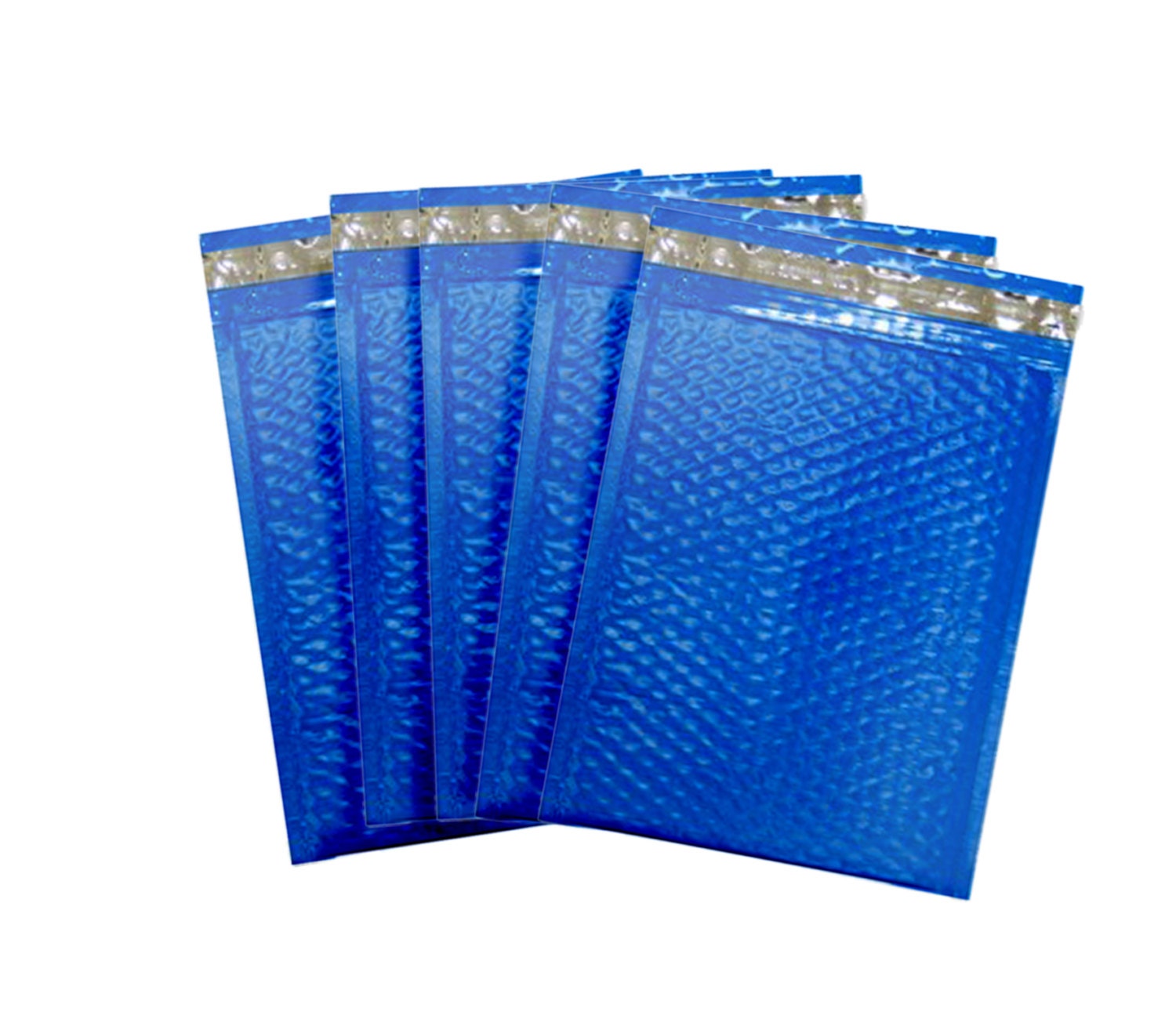 15 6x9 Blue Padded Bubble Mailers With Self Adhesive Strip.