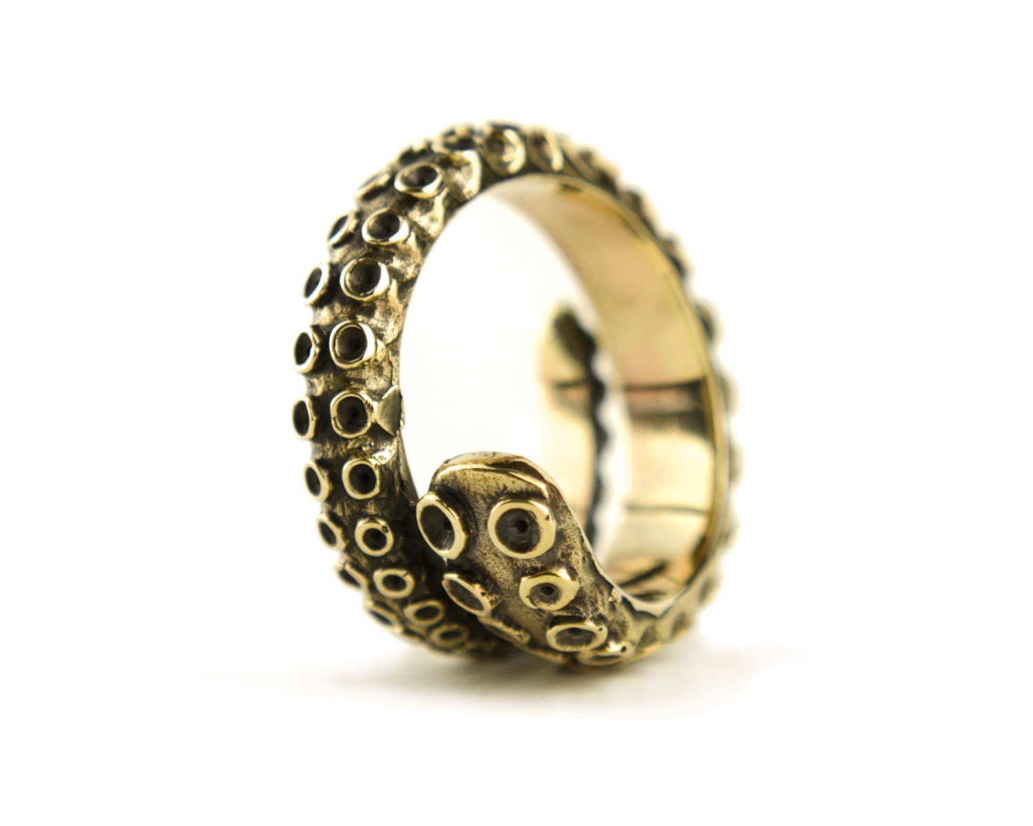 Octopus Tentacle Ring Golden Color Adjustable Ring Wrap Ring Boho Steampunk Jewelry - FRI005YB