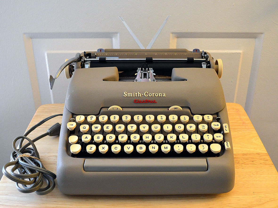 Restored 1959 SmithCorona Portable Electric Typewriter Series 5TE with
