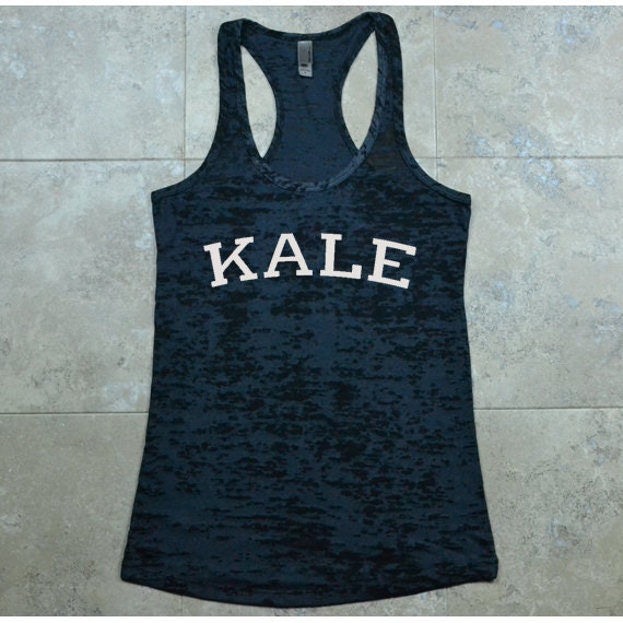 Kale Shirt Kale Tank Top Cute Yoga Tank. Racerback by CuteBuffy