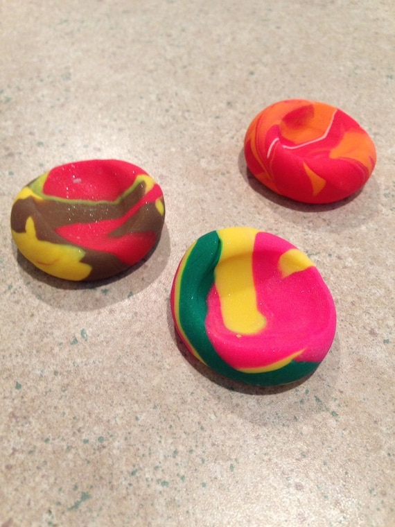 Worry Stones brightly colored polymer clay