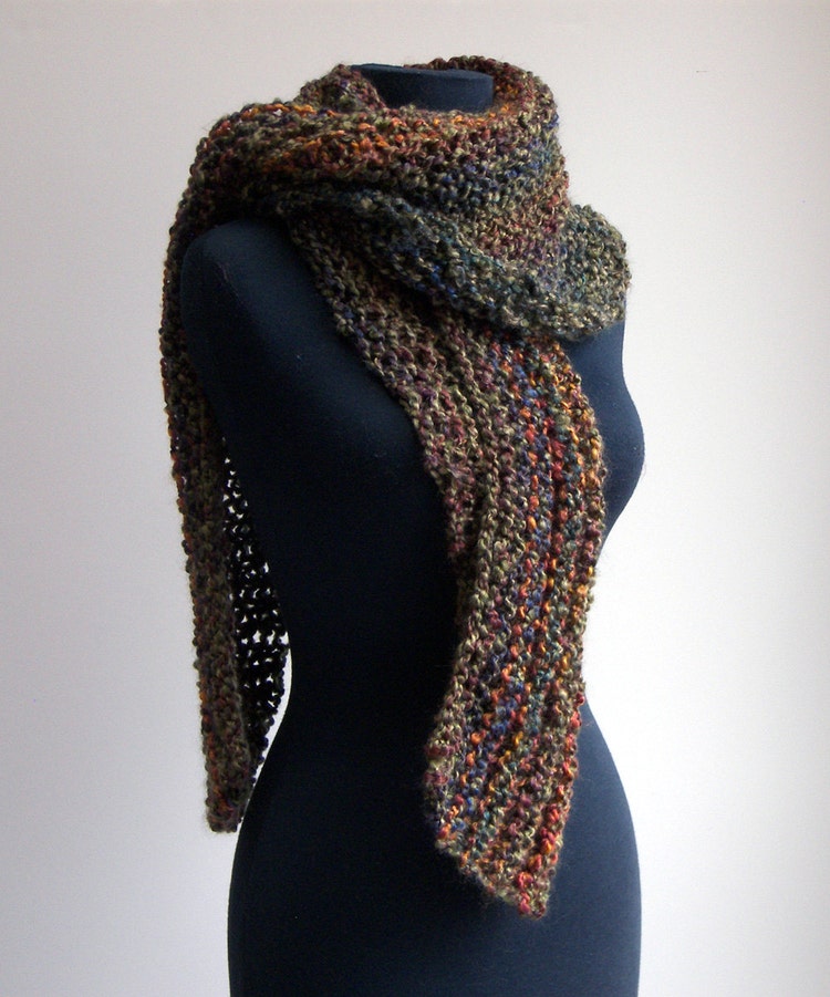 Hand Knit Shoulder Shawl Scarf Cowl Wrap Stylish by PeacefulPath