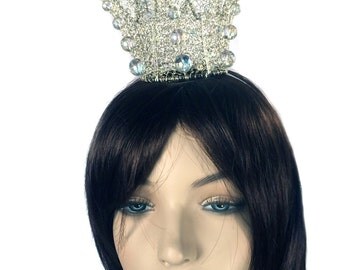 Starlight - Silver and Crystal Wire Mini Crown