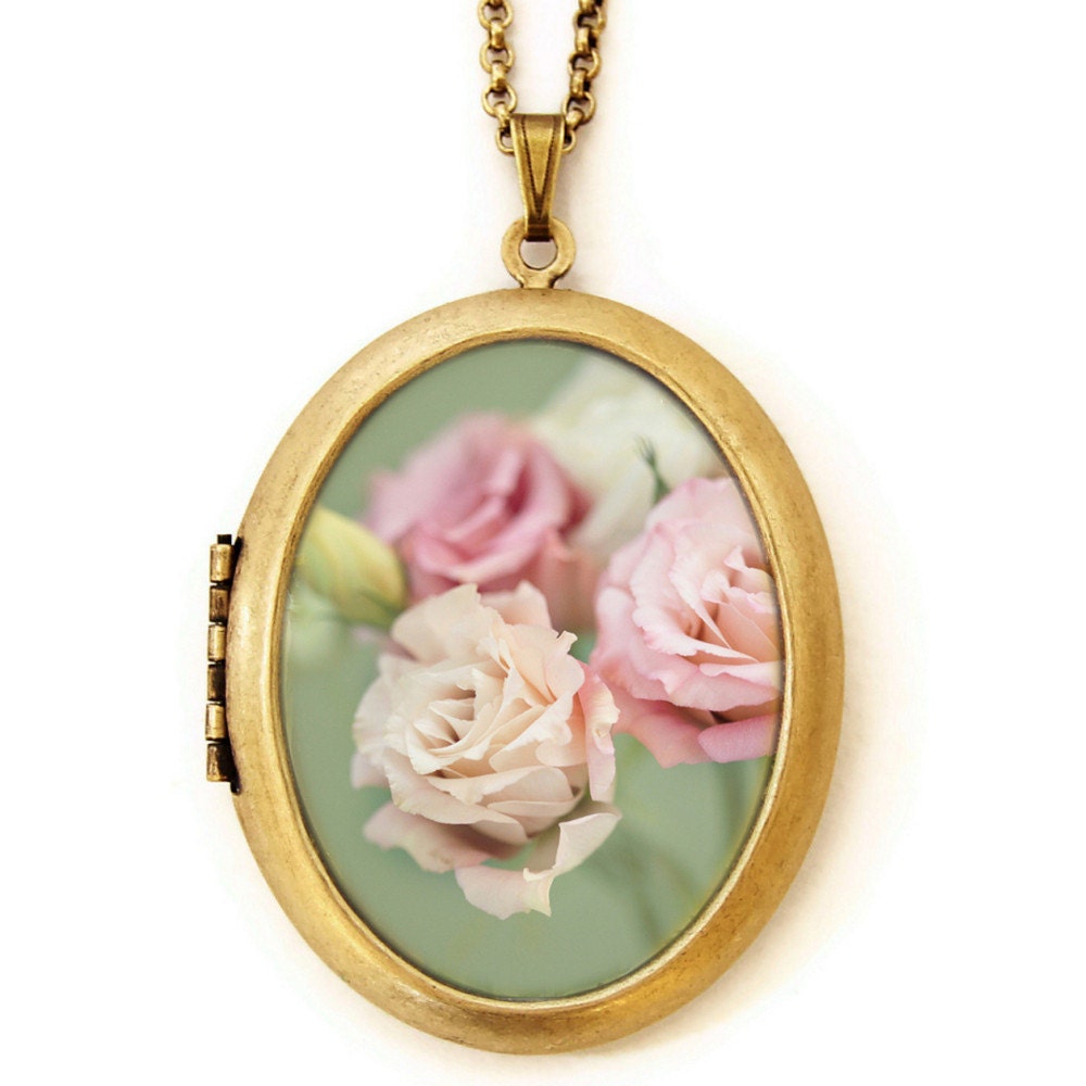 Shabby Chic Fine Art Photo Locket Necklace Collaboration