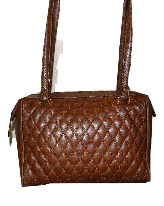 Vintage Enny Nappa leather Enny brown quilted by FeliceSereno