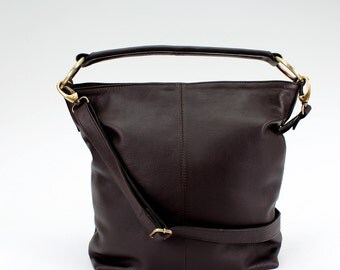 Brown Leather Handbag Tote Bag