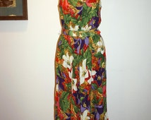 Popular items for vintage flower dress on Etsy
