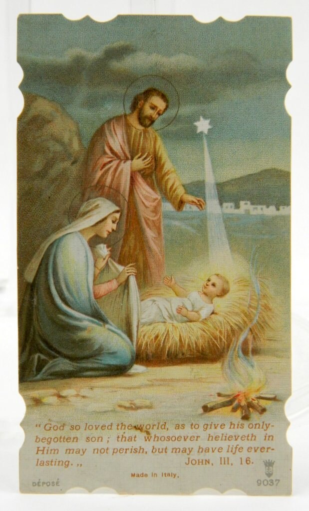 Holy Family Vintage Christmas Holy Card Society for the