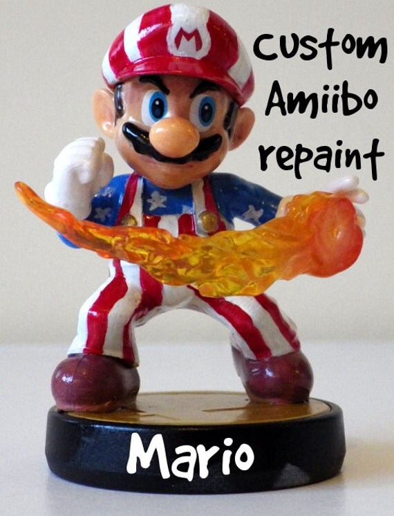 Items similar to CUSTOM Nintendo Amiibo repaint - Mario on Etsy