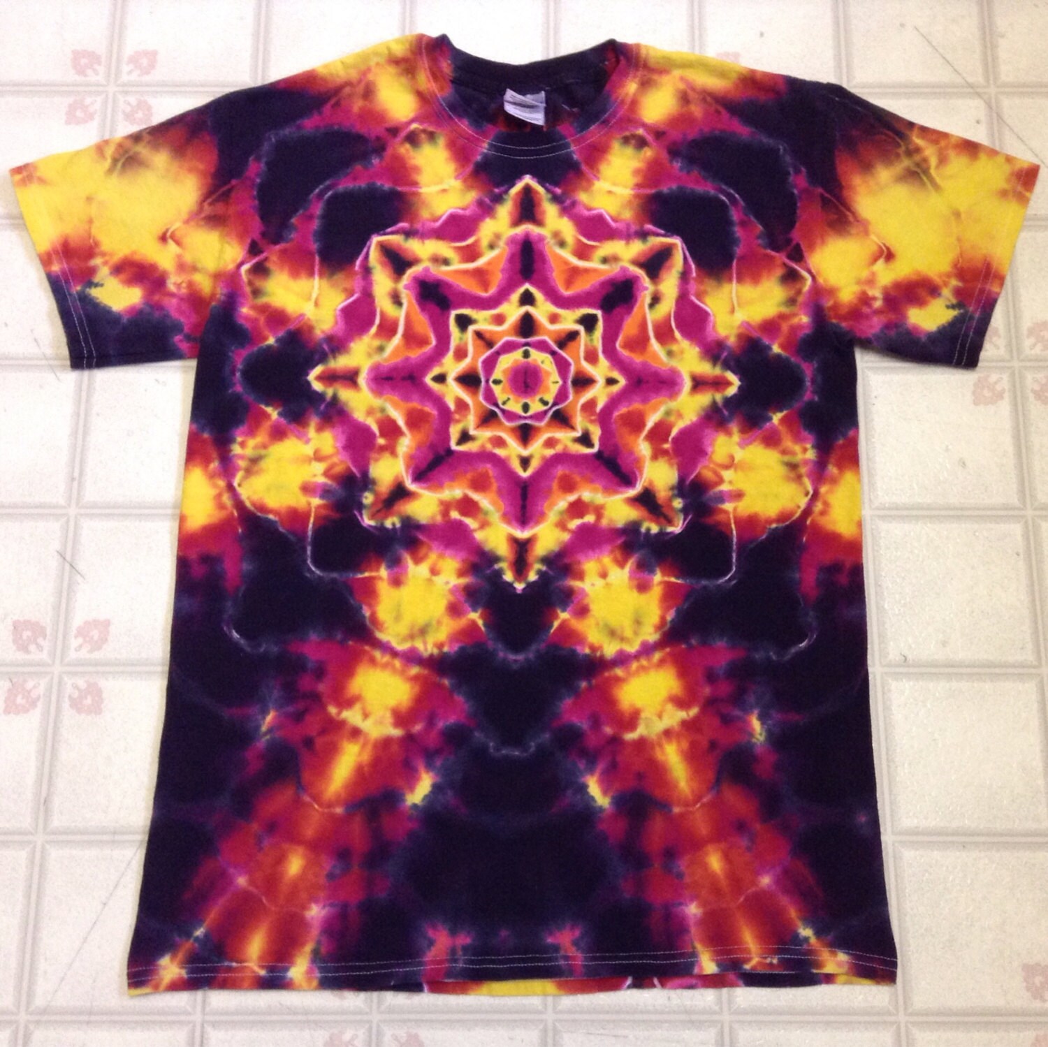 rinsing tie dye shirt