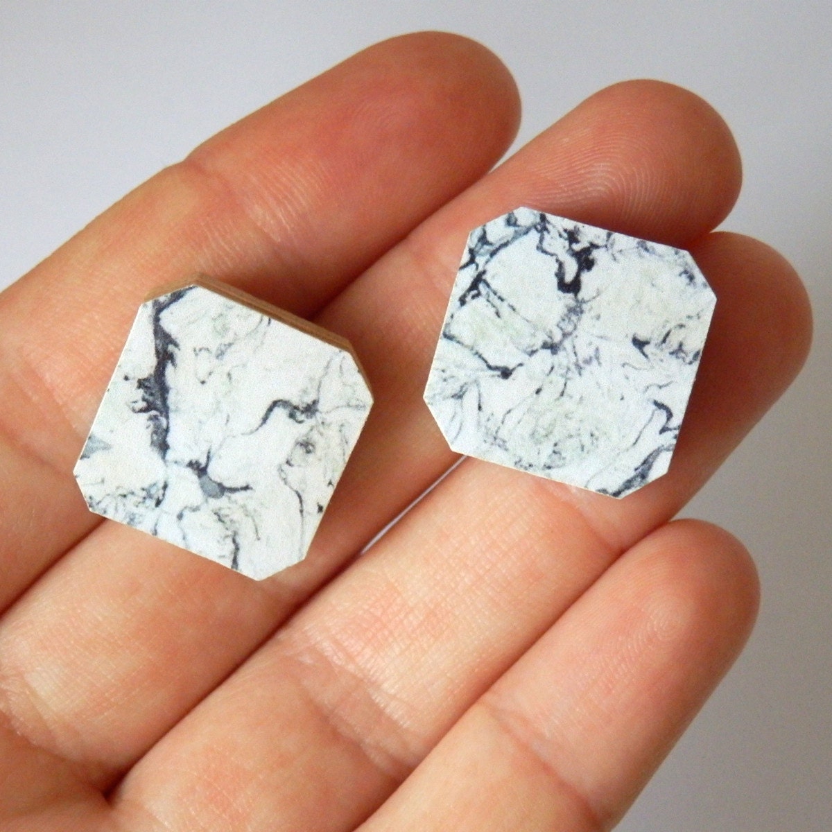 Marble Stud Earrings