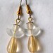 Angel earrings, Earrings, Beaded Earrings, Angel Jewelry, Dangle Earrings, Golden Angles