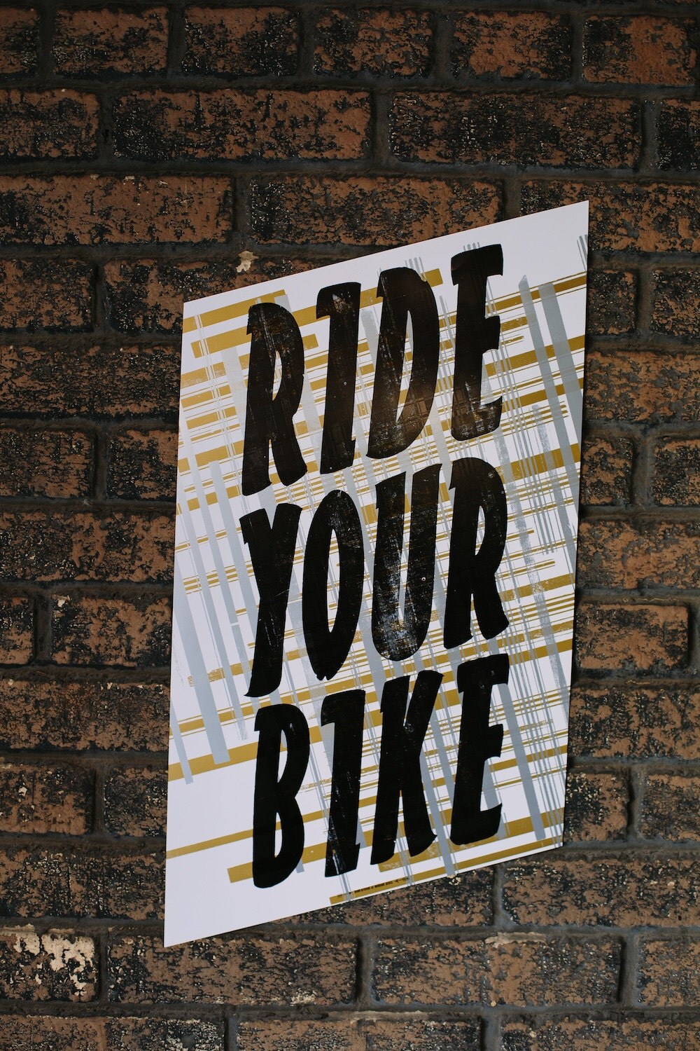 Ride Your Bike letterpress poster