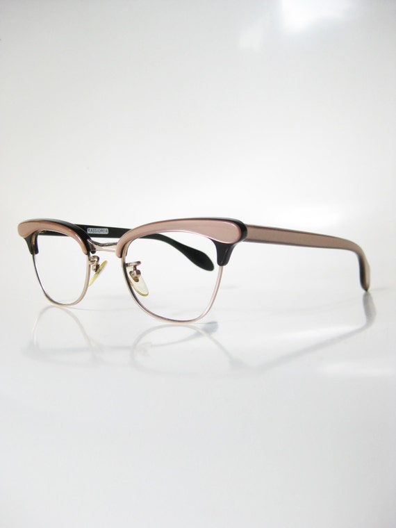 Vintage 1960s Black Pink Cat Eye Eyeglasses Saphira Optical Germany Vintage 1960s Black Pink Cat Eye Eyeglasses Saphira Optical Germany