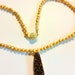 Titanium Druzy Necklace with Golden Pearls