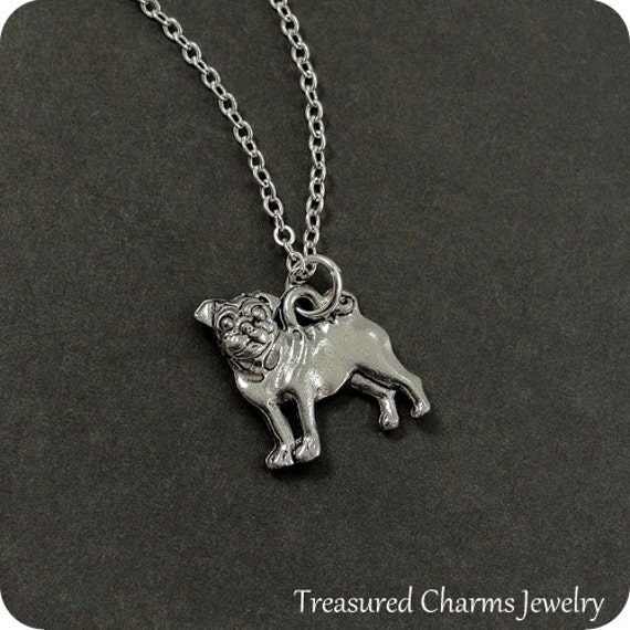 pugs names in the caign pug necklace silver pug charm on a silver cable chain pugs names in the caign pug necklace silver pug charm on a silver cable chain
