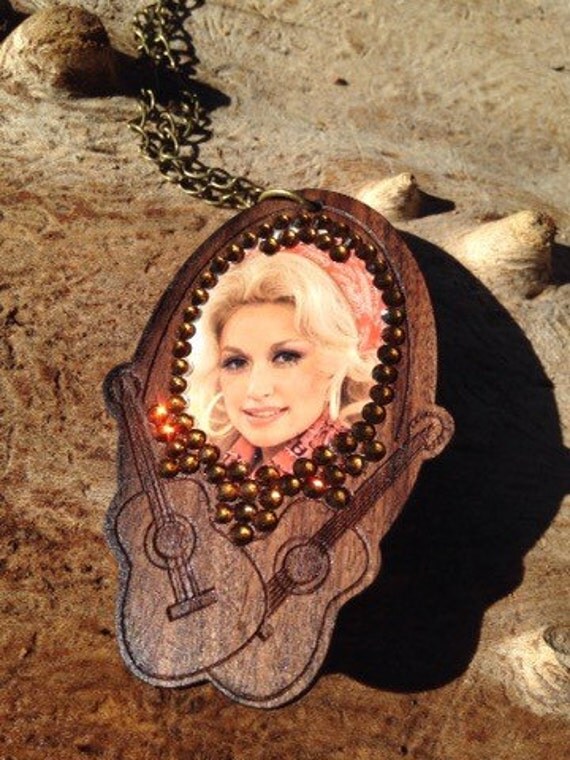 Dolly Parton necklace . Guitar necklace. Perfect country