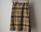 Yellow and Gray Plaid skirt