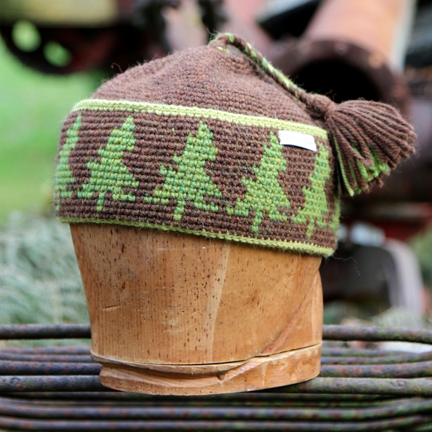 Tapestry crochet hat crochet beanie alpaca beanie Pang hat