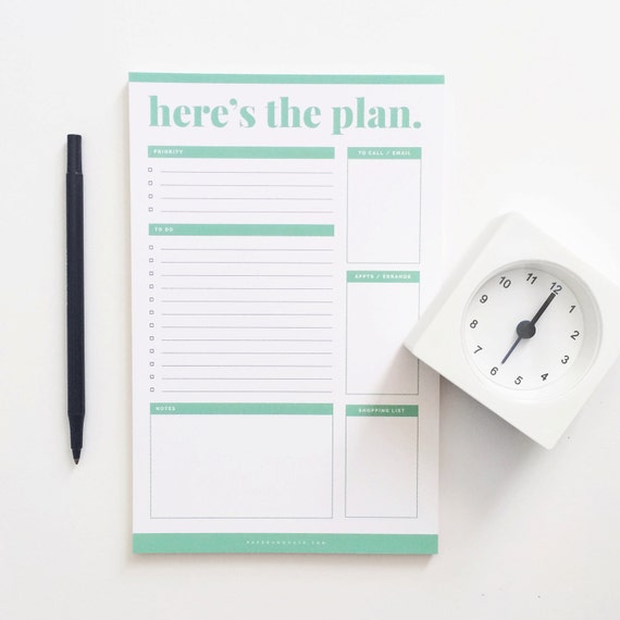 To Do List Notepad Planner / daily weekly monthly desk pad