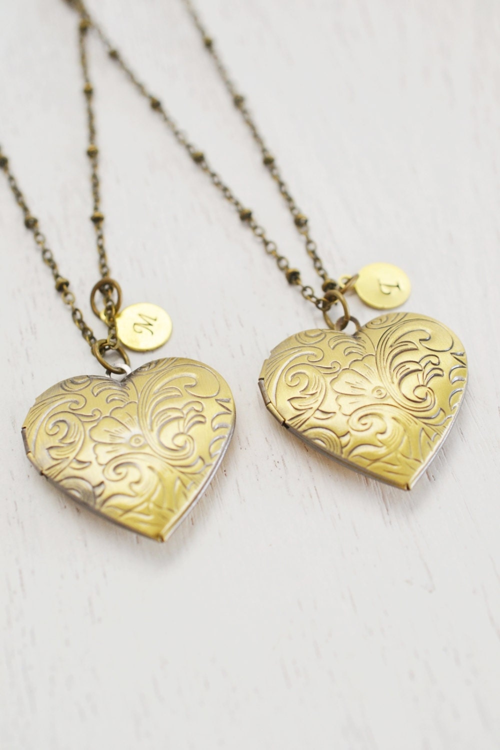 heart locket necklace bridesmaid gift couple necklace heart