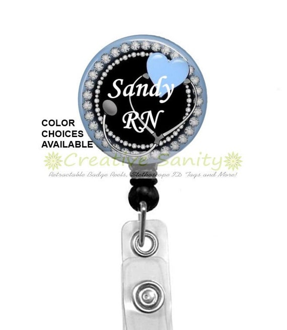 Personalized Nurse Retractable ID Badge Holder by CreativeSanity
