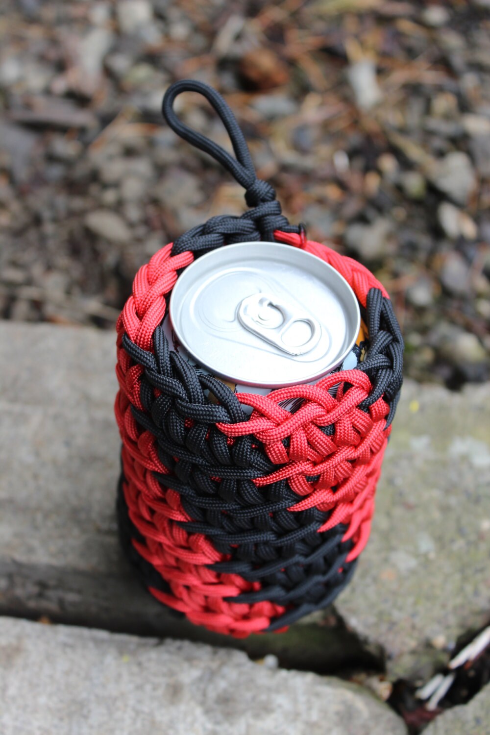 Swirled Paracord Two Toned 550 Cord Crocheted Beer Can or