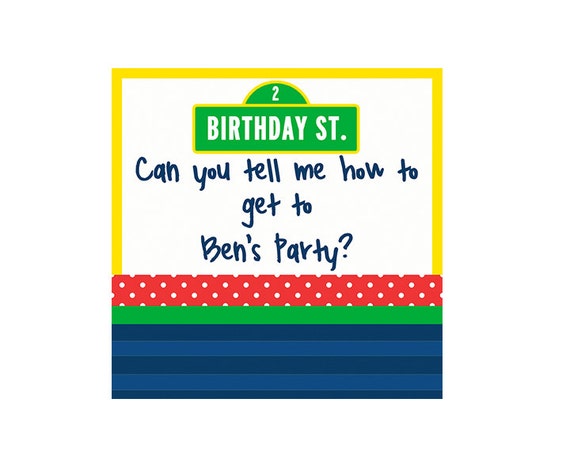 SESAME STREET Inspired Birthday - Personalized Printable Welcome Sign, Happy Birthday Sign Il_570xn