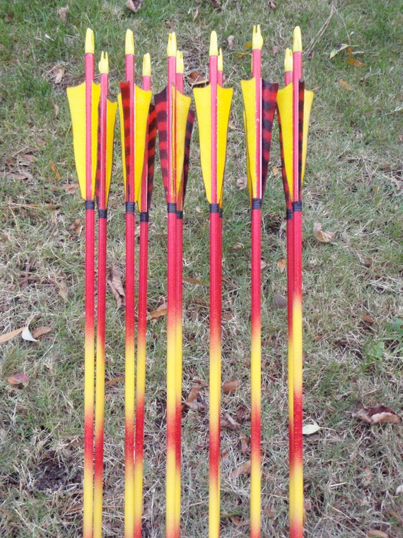 Phoenix Archery Arrows 35 40lb Dozen Traditional By Warpatharchery 4548