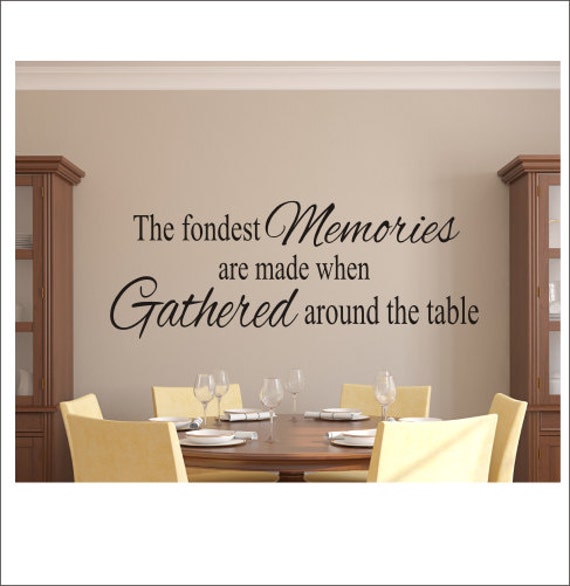 The Fondest Memories Decal Vinyl Wall Decal Kitchen Dining