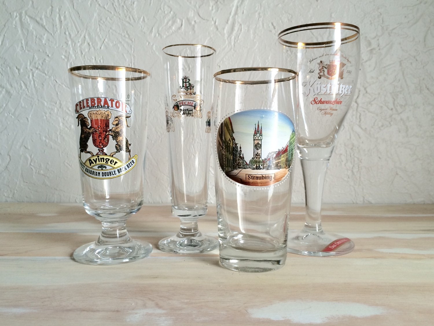 Vintage German Glass Beer Stein Collection