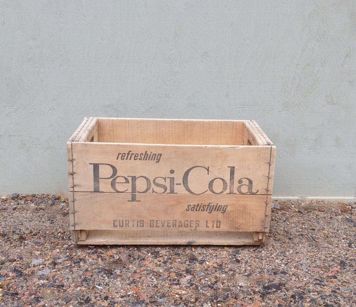 vintage 1960s pepsi cola wood crate wooden soda pop crate vintage 1960s pepsi cola wood crate wooden soda pop crate