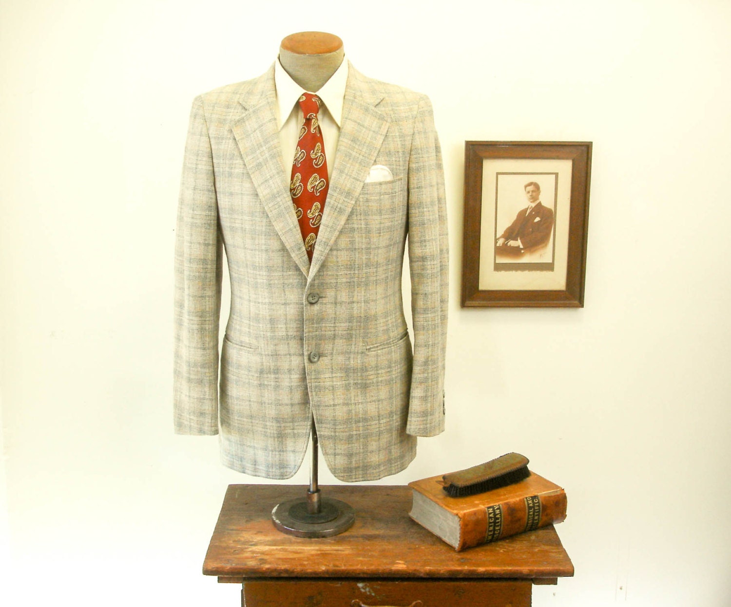 Vintage Plaid Suit Jacket 7