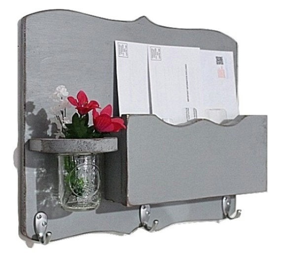 large mail organizer shabby chic floral vase mail holder large mail organizer shabby chic floral vase mail holder