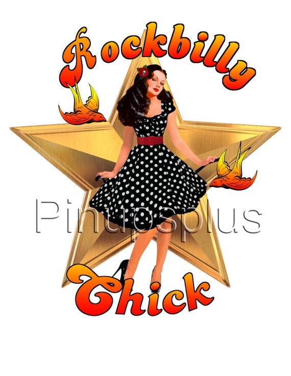 Rockabilly Chick Pinup Girl Waterslide Decal Works On Most 6863