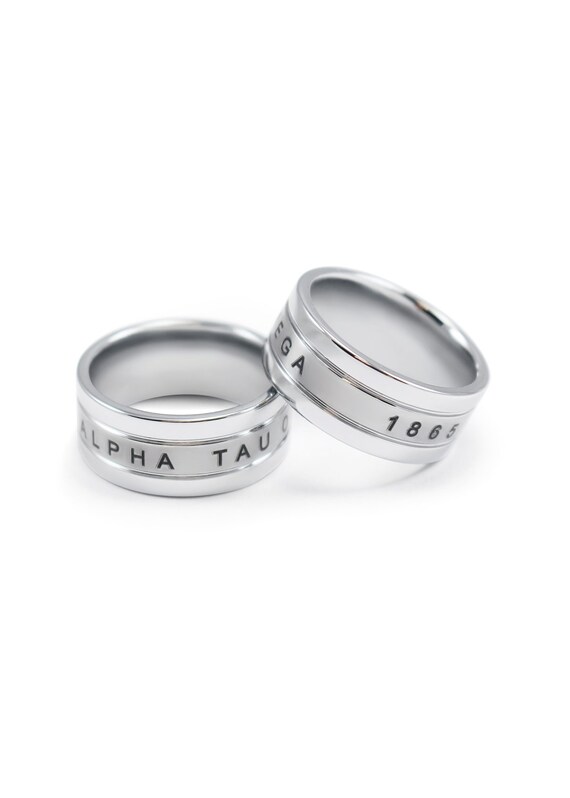 Alpha Tau Omega Tungsten Ring by CollegiateStandard on Etsy