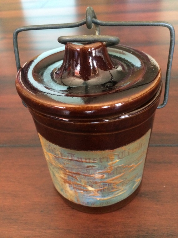 Old Tavern Club Cheese Crock Crock with Label Vintage by GloryDayz