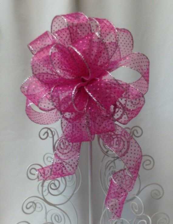 Hot Pink Gift Bow Gift Bow Gift Topper Bow Christmas