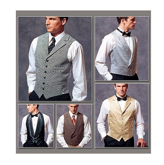 MEN'S VEST PATTERN Men's Formal Vests Groom's